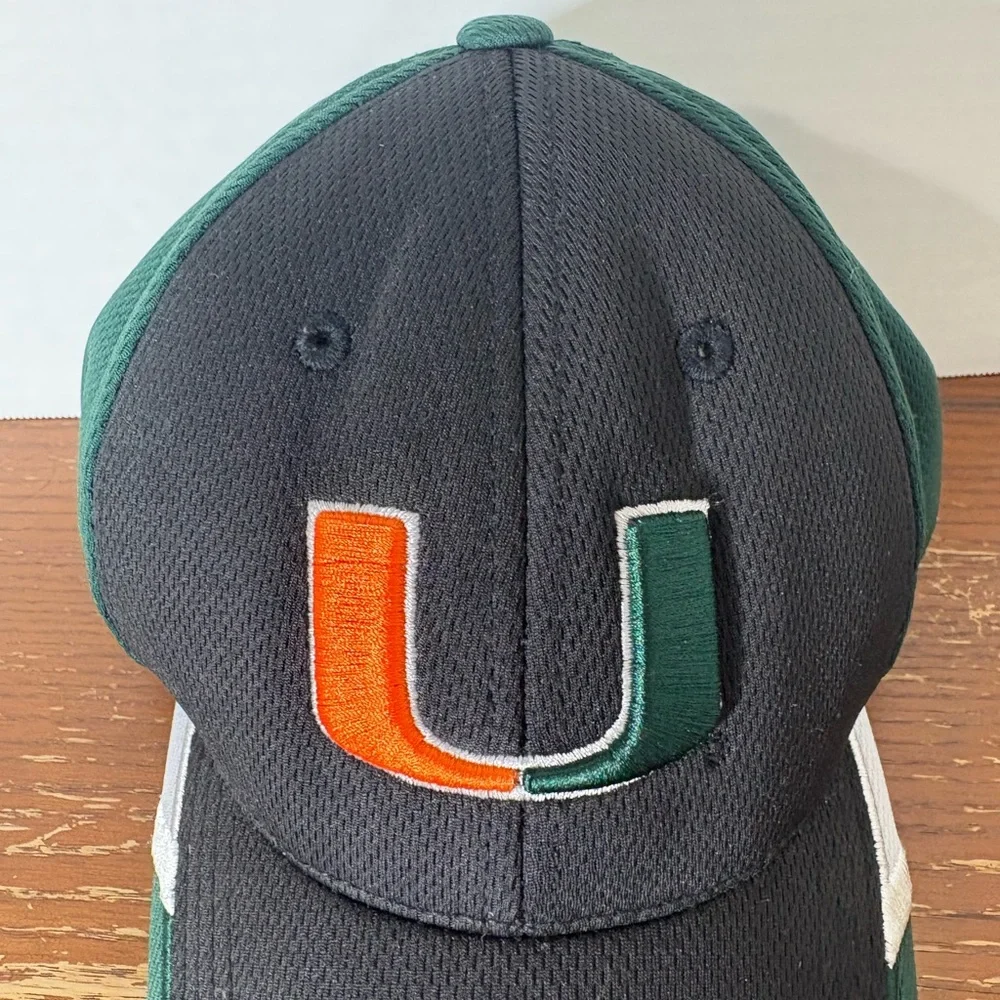 University of Miami Hurricanes Youth Captivating Headwear Green/Black Ball Cap